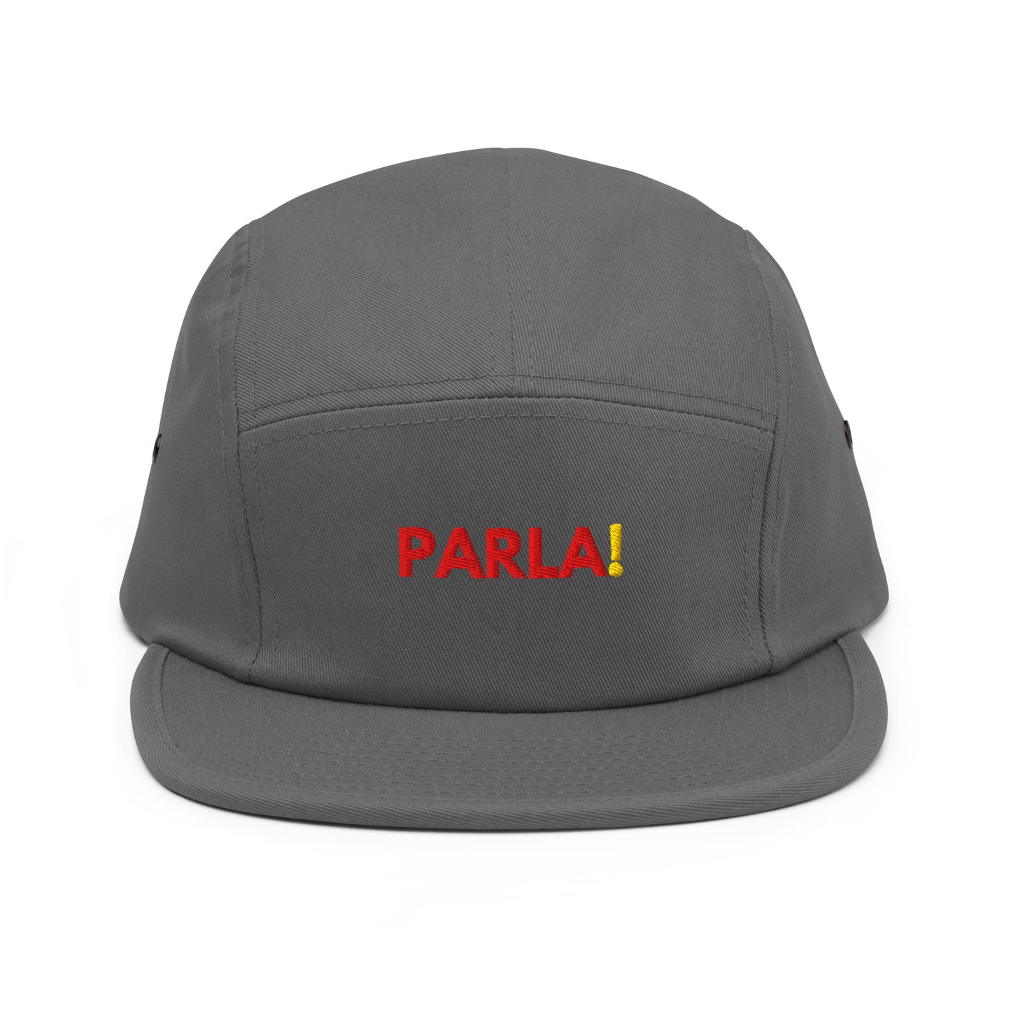 "Parla!" - Casqueta 5 panèls grisa