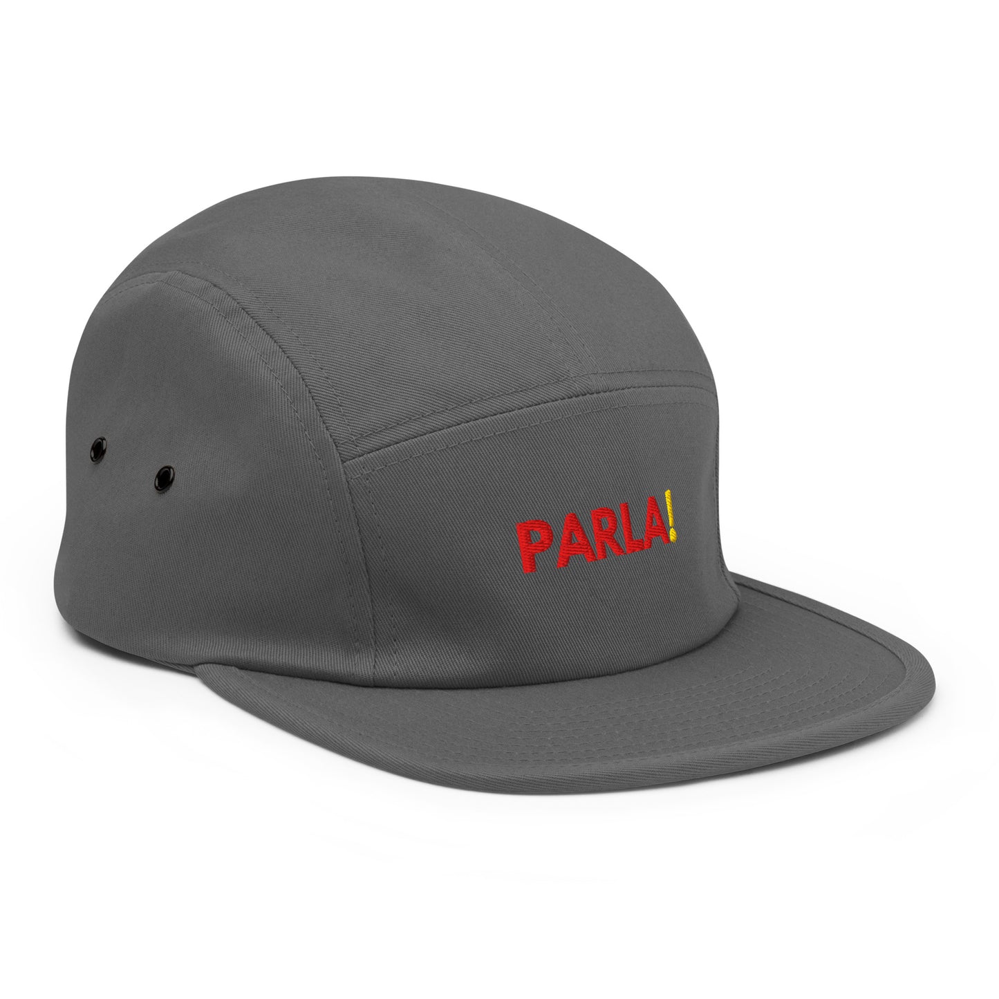 "Parla!" - Casqueta 5 panèls grisa