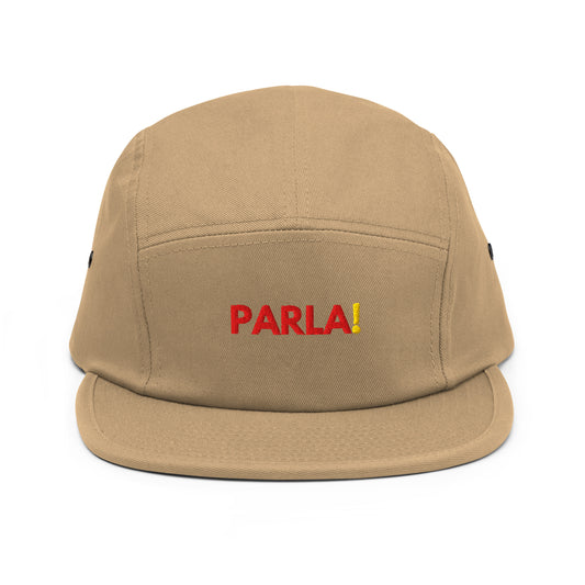 "Parla!" - Casqueta 5 panèls camèl