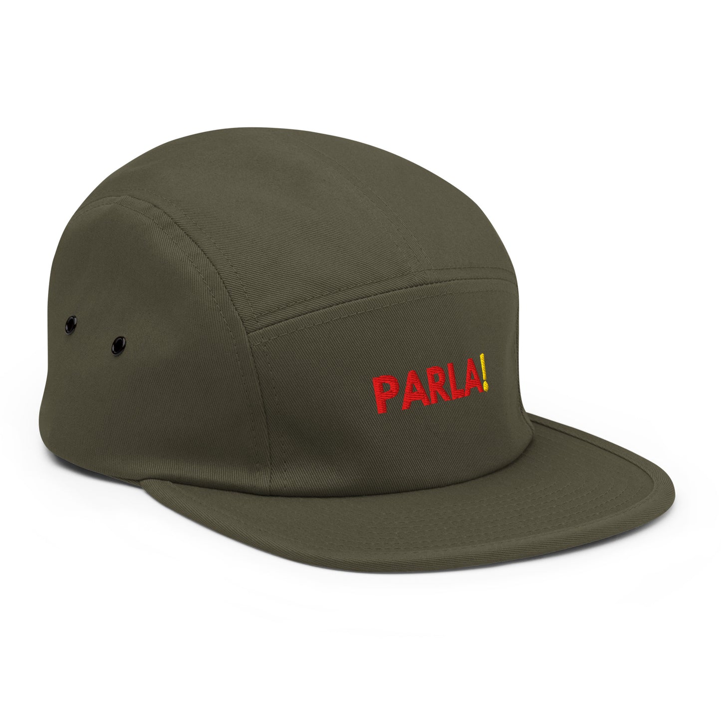 "Parla!" - Casqueta 5 panèls oliva