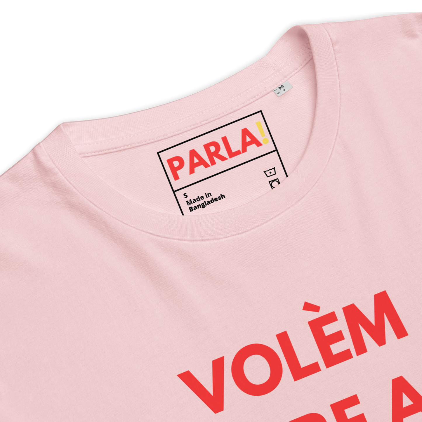 "Volèm viure al país!" - Camiseta ròsa