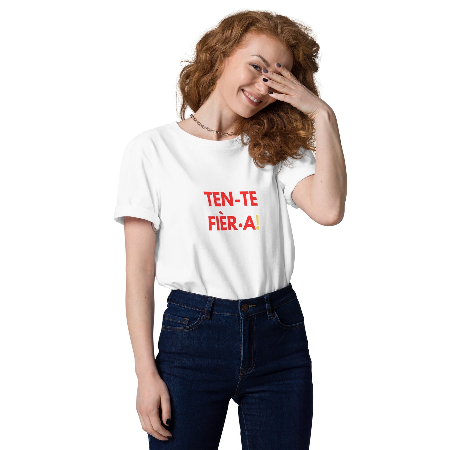 "Ten-te fièr·a!" - Camiseta blanca