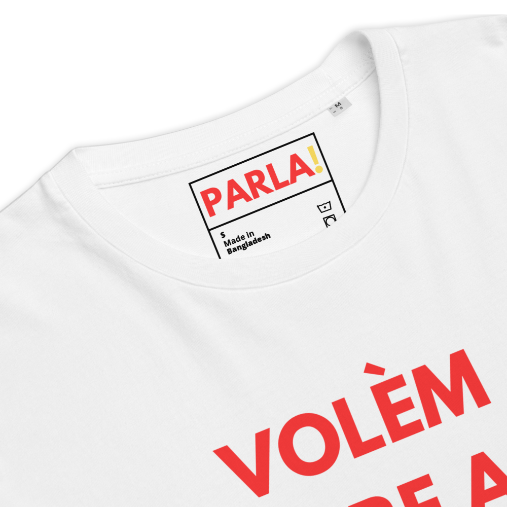 "Volèm viure al país!" - Camiseta blanca